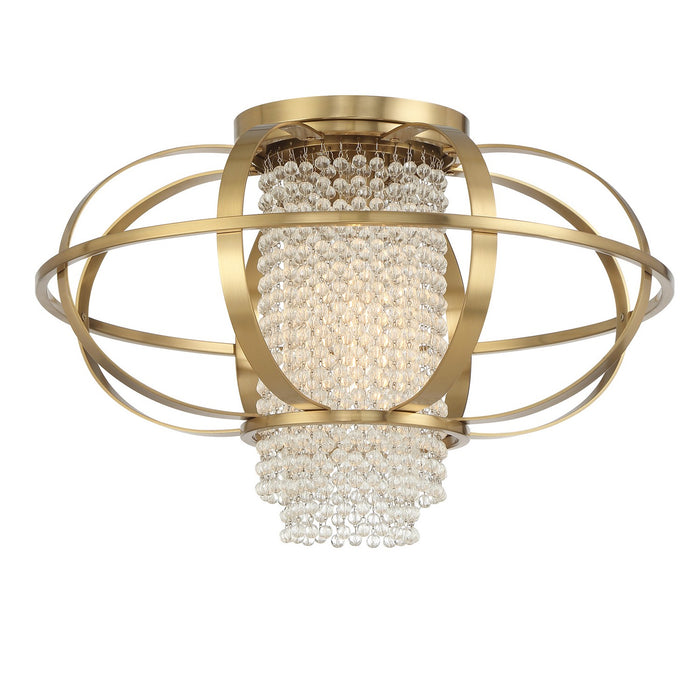 Savoy House 6-5218-1-322 One Light Flush Mount, Warm Brass
