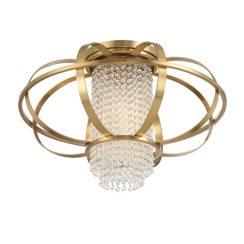 Savoy House 6-5218-1-322 One Light Flush Mount, Warm Brass