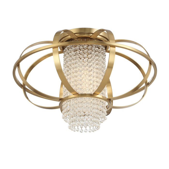 Savoy House 6-5218-1-322 One Light Flush Mount, Warm Brass