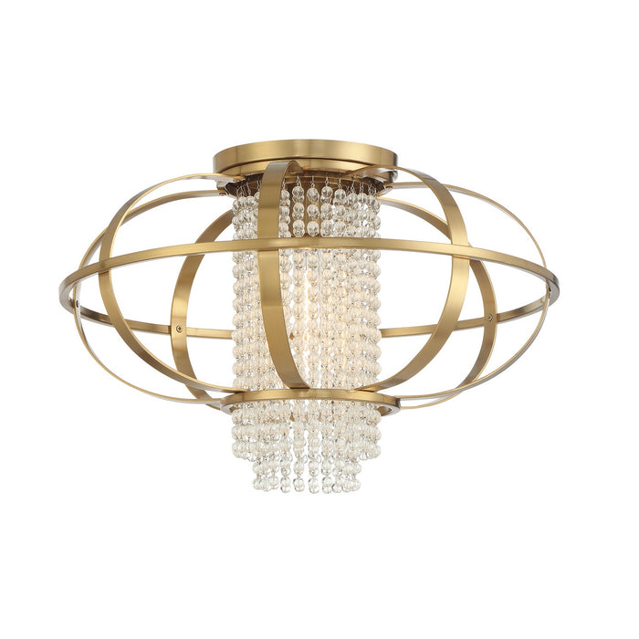 Savoy House 6-5218-1-322 One Light Flush Mount, Warm Brass