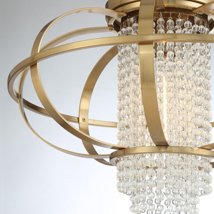 Savoy House 6-5218-1-322 One Light Flush Mount, Warm Brass