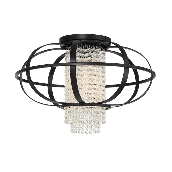 Savoy House 6-5218-1-89 One Light Flush Mount, Matte Black