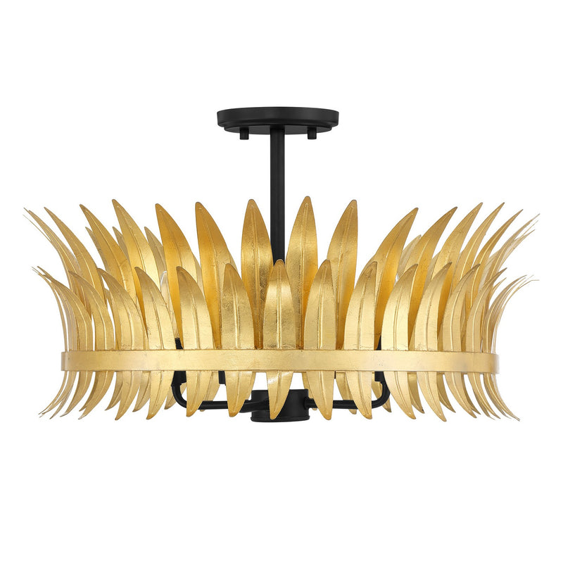 Savoy House 6-7900-4-261 Four Light Semi-Flush Mount, True Gold