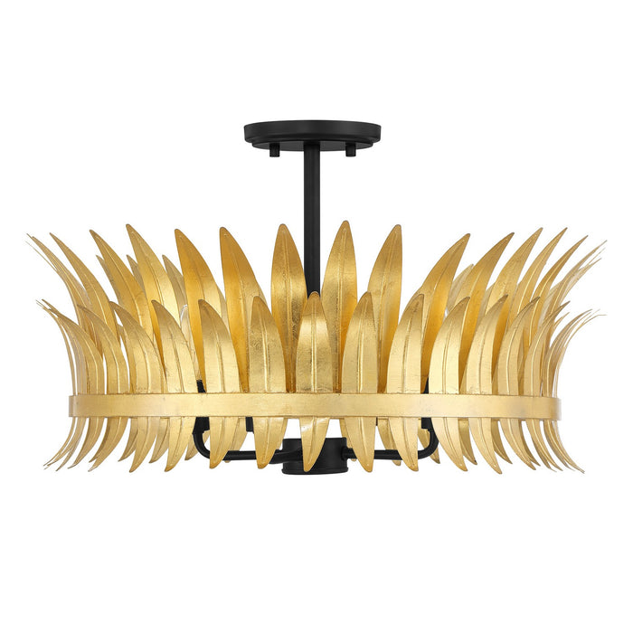 Savoy House 6-7900-4-261 Four Light Semi-Flush Mount, True Gold