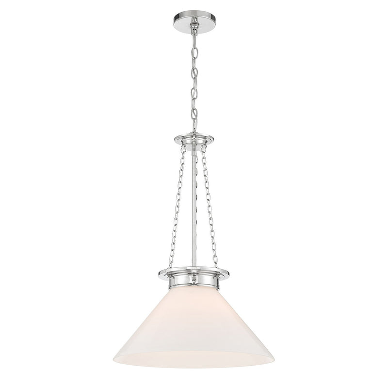 Savoy House 7-1011-1-109 One Light Pendant, Polished Nickel