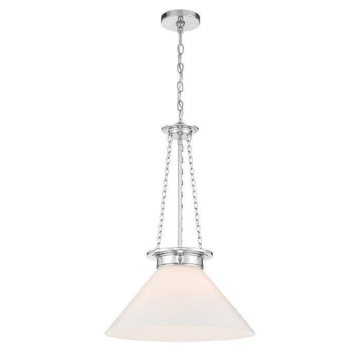 Savoy House 7-1011-1-109 One Light Pendant, Polished Nickel
