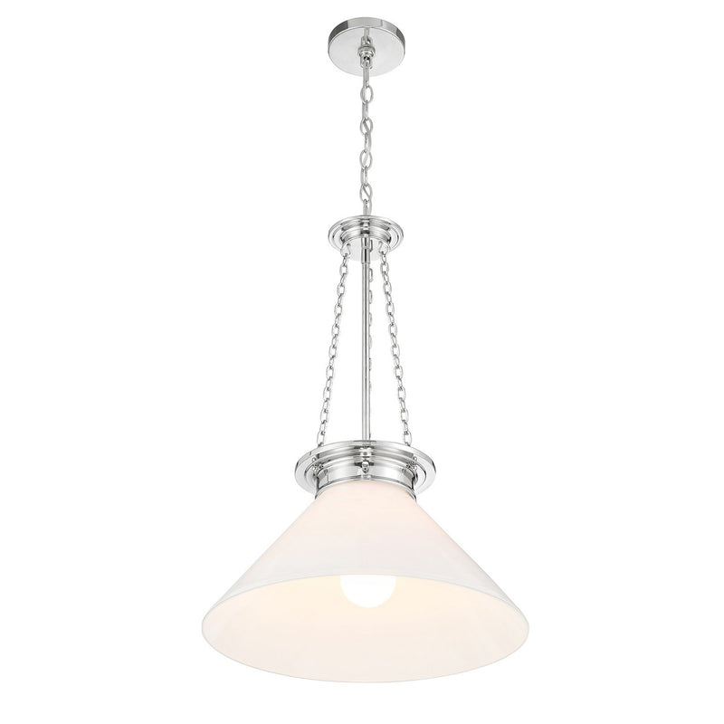 Savoy House 7-1011-1-109 One Light Pendant, Polished Nickel