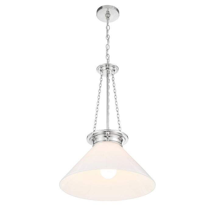 Savoy House 7-1011-1-109 One Light Pendant, Polished Nickel