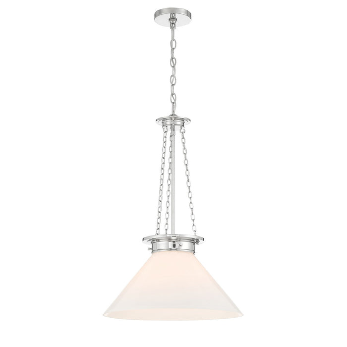 Savoy House 7-1011-1-109 One Light Pendant, Polished Nickel