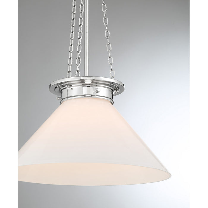 Savoy House 7-1011-1-109 One Light Pendant, Polished Nickel