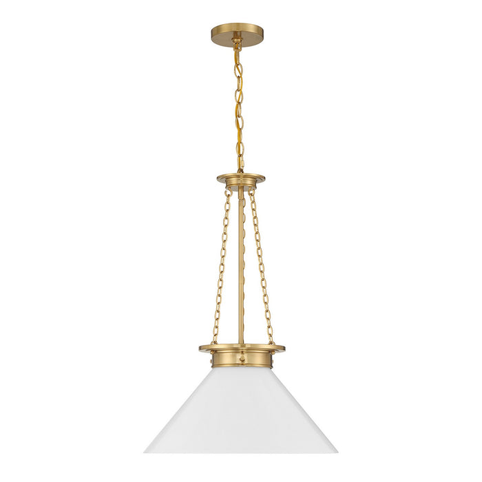 Savoy House 7-1011-1-322 One Light Pendant, Warm Brass