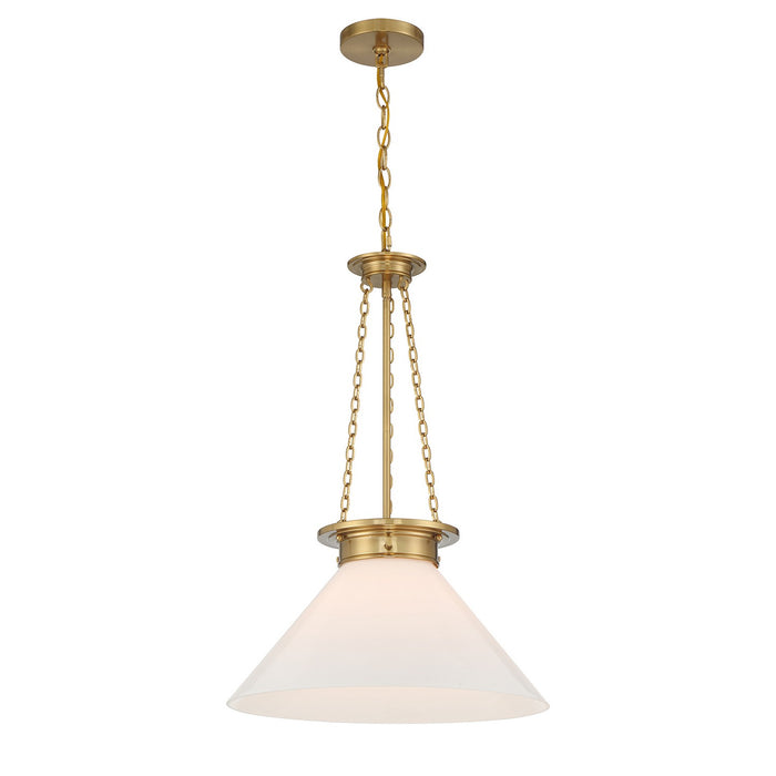 Savoy House 7-1011-1-322 One Light Pendant, Warm Brass