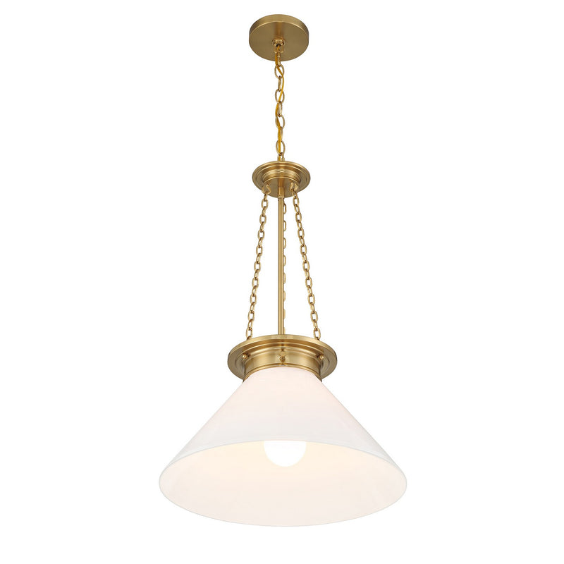 Savoy House 7-1011-1-322 One Light Pendant, Warm Brass