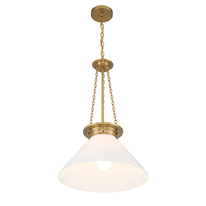 Savoy House 7-1011-1-322 One Light Pendant, Warm Brass
