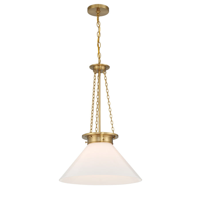 Savoy House 7-1011-1-322 One Light Pendant, Warm Brass