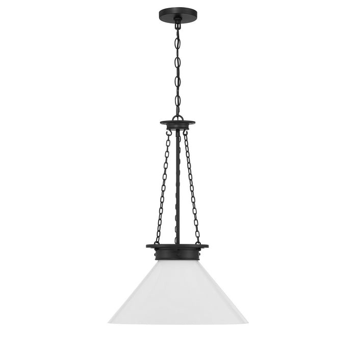 Savoy House 7-1011-1-89 One Light Pendant, Matte Black