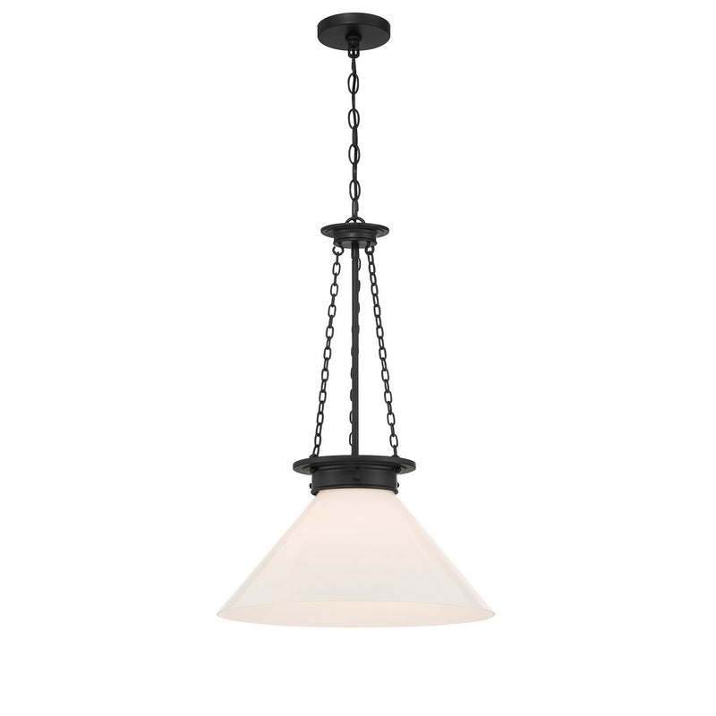 Savoy House 7-1011-1-89 One Light Pendant, Matte Black