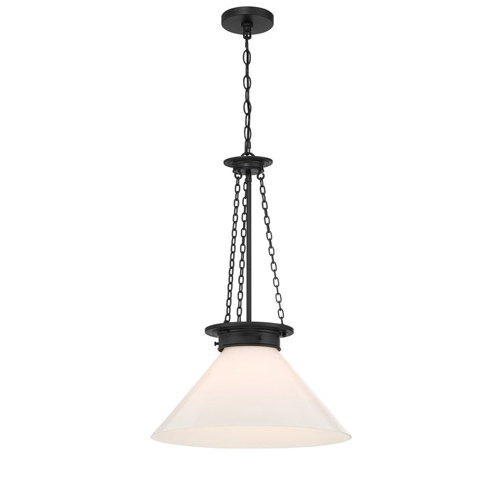 Savoy House 7-1011-1-89 One Light Pendant, Matte Black