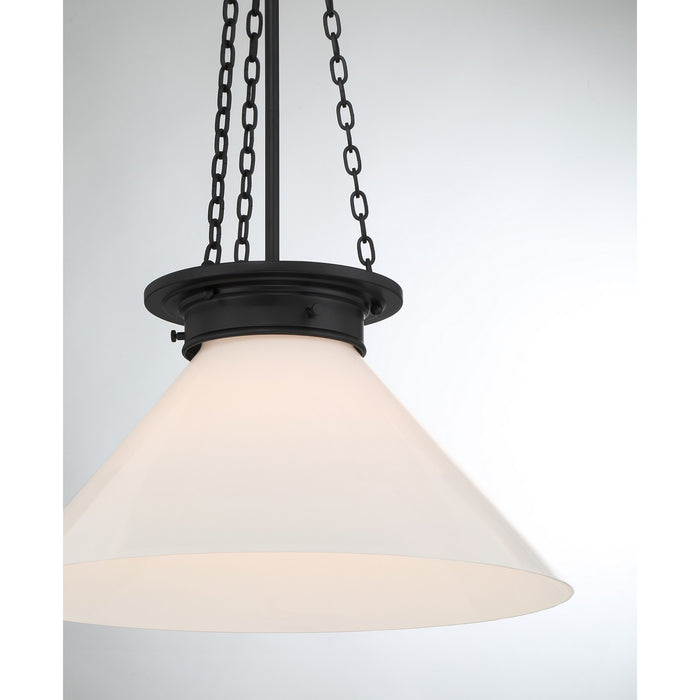 Savoy House 7-1011-1-89 One Light Pendant, Matte Black