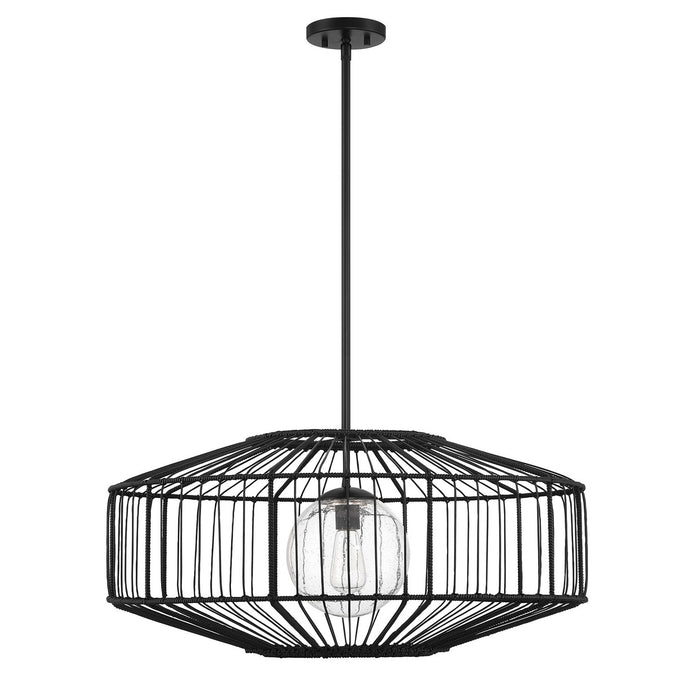 Savoy House 7-1429-1-89 One Light Pendant, Matte Black