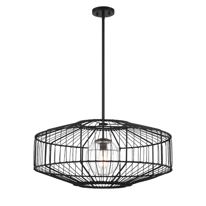 Savoy House 7-1429-1-89 One Light Pendant, Matte Black