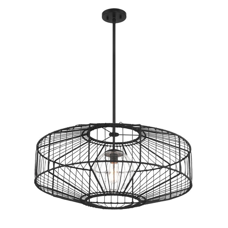 Savoy House 7-1429-1-89 One Light Pendant, Matte Black