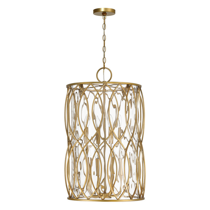 Savoy House 7-2004-8-171 Eight Light Pendant, Burnished Brass