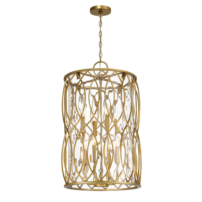 Savoy House 7-2004-8-171 Eight Light Pendant, Burnished Brass