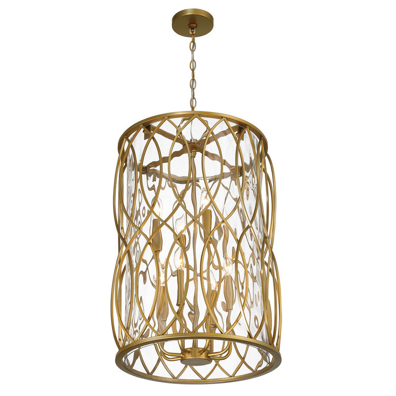 Savoy House 7-2004-8-171 Eight Light Pendant, Burnished Brass