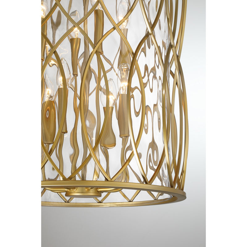 Savoy House 7-2004-8-171 Eight Light Pendant, Burnished Brass