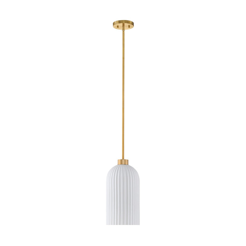 Savoy House 7-3171-1-322 One Light Pendant, Warm Brass