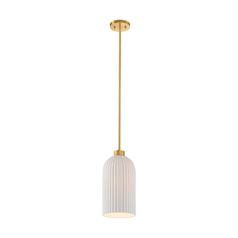 Savoy House 7-3171-1-322 One Light Pendant, Warm Brass
