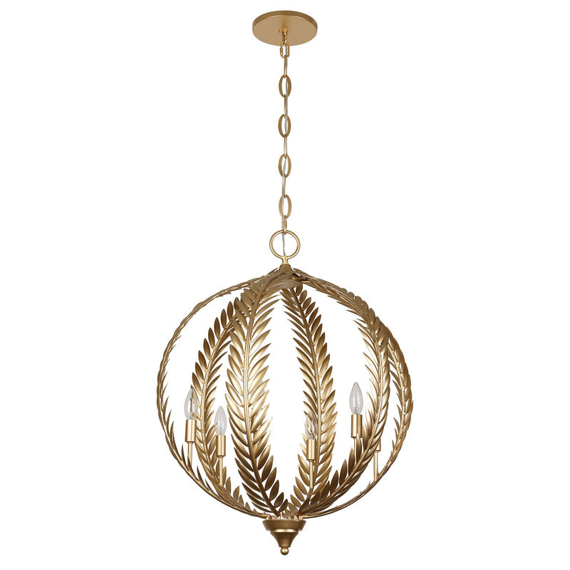 Savoy House 7-4001-6-31 Six Light Pendant, Grecian Gold