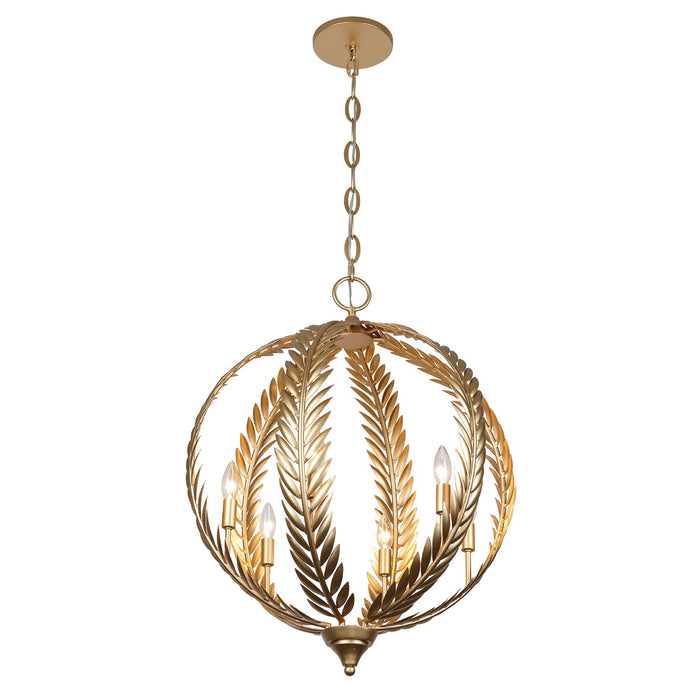 Savoy House 7-4001-6-31 Six Light Pendant, Grecian Gold
