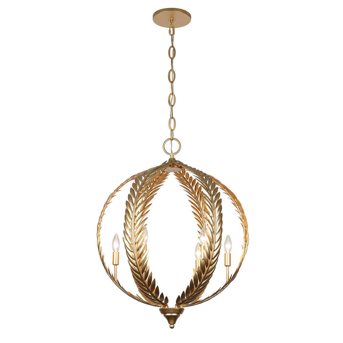 Savoy House 7-4001-6-31 Six Light Pendant, Grecian Gold