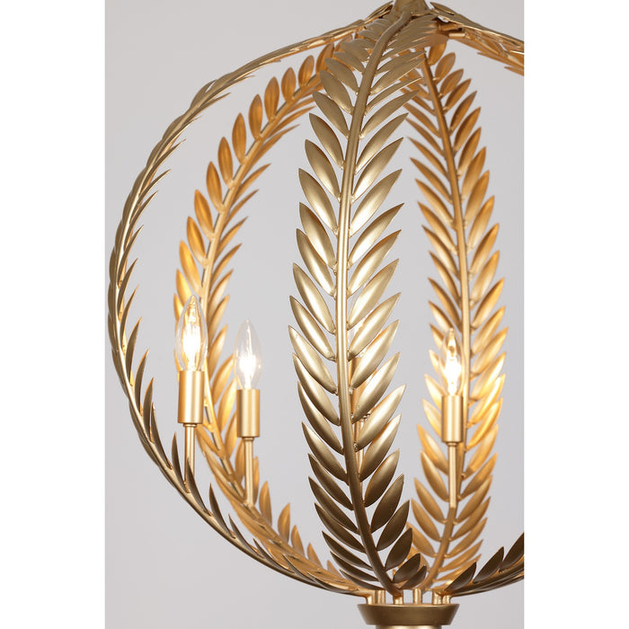 Savoy House 7-4001-6-31 Six Light Pendant, Grecian Gold