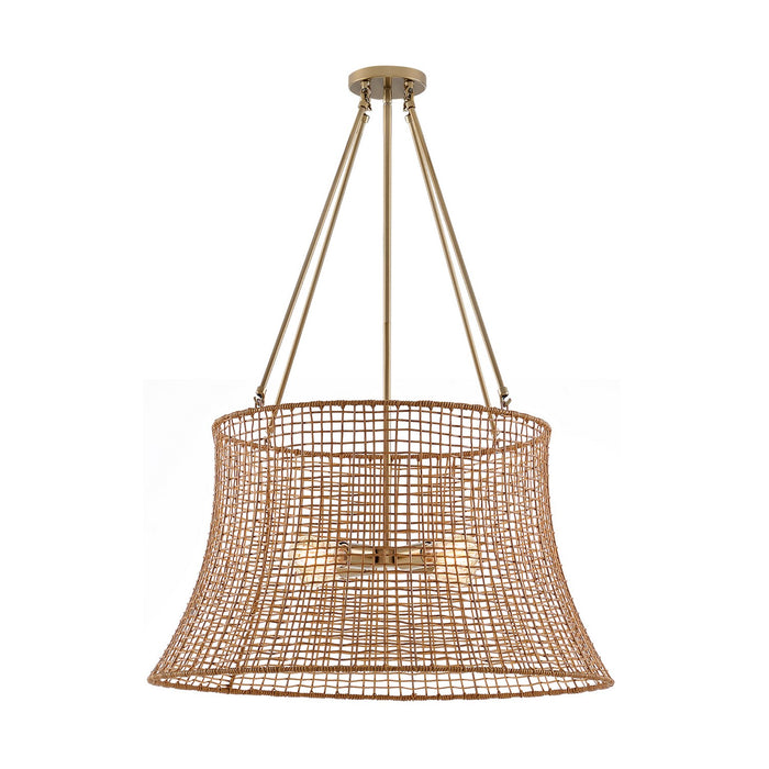 Savoy House 7-6192-4-171 Four Light Outdoor Chandelier, Burnished Brass