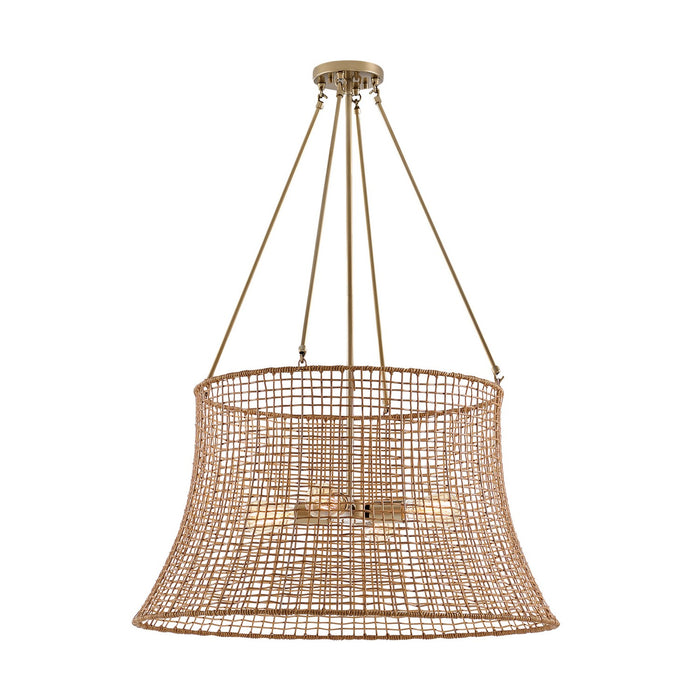 Savoy House 7-6192-4-171 Four Light Outdoor Chandelier, Burnished Brass