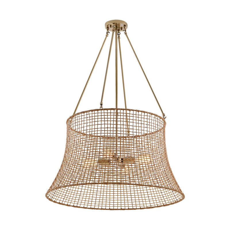 Savoy House 7-6192-4-171 Four Light Outdoor Chandelier, Burnished Brass