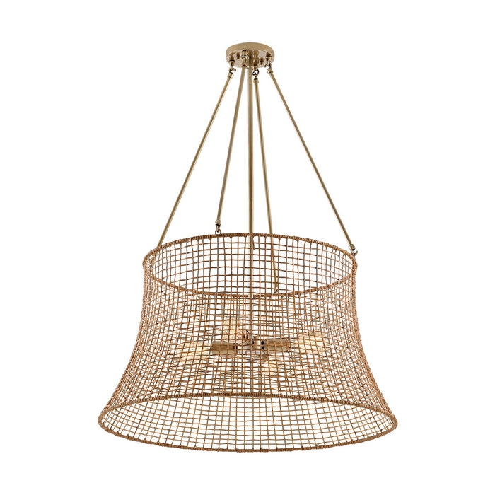 Savoy House 7-6192-4-171 Four Light Outdoor Chandelier, Burnished Brass