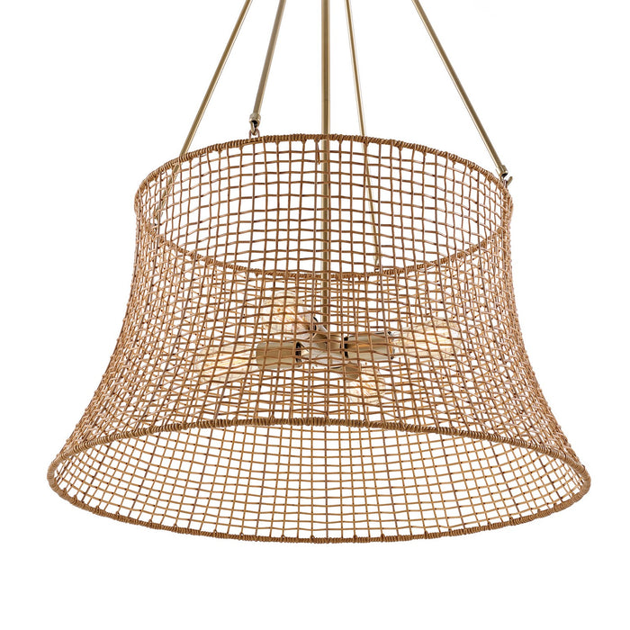 Savoy House 7-6192-4-171 Four Light Outdoor Chandelier, Burnished Brass