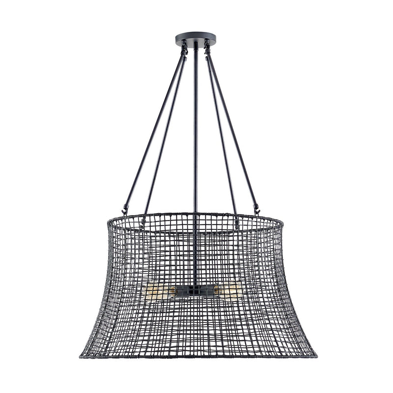 Savoy House 7-6192-4-89 Four Light Outdoor Chandelier, Matte Black