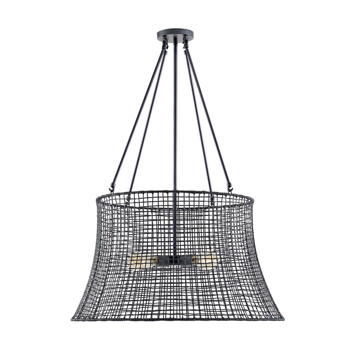 Savoy House 7-6192-4-89 Four Light Outdoor Chandelier, Matte Black