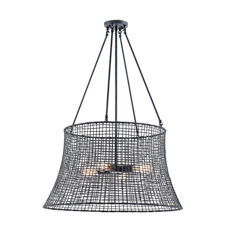 Savoy House 7-6192-4-89 Four Light Outdoor Chandelier, Matte Black