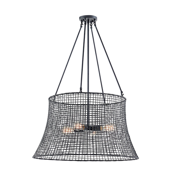 Savoy House 7-6192-4-89 Four Light Outdoor Chandelier, Matte Black
