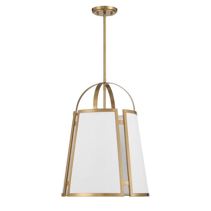Savoy House 7-6304-4-322 Four Light Pendant, Warm Brass