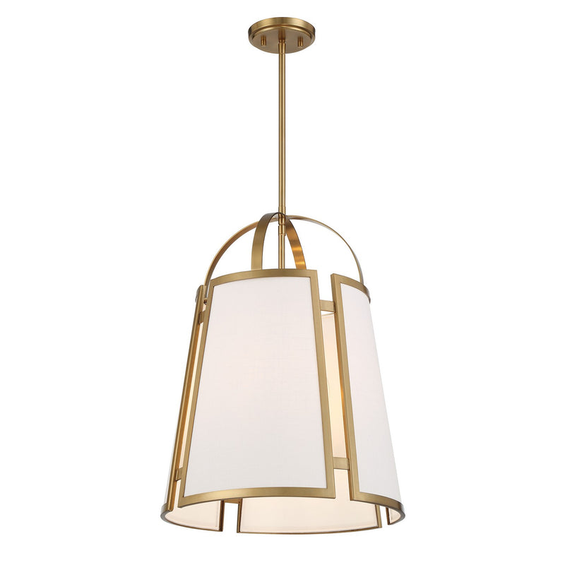 Savoy House 7-6304-4-322 Four Light Pendant, Warm Brass
