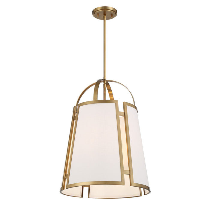 Savoy House 7-6304-4-322 Four Light Pendant, Warm Brass