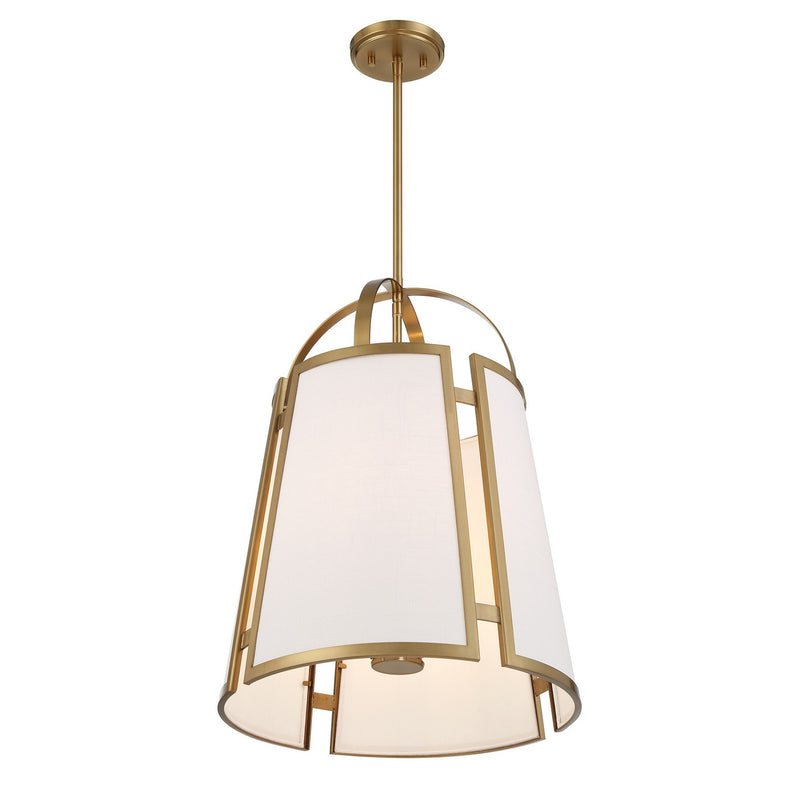 Savoy House 7-6304-4-322 Four Light Pendant, Warm Brass