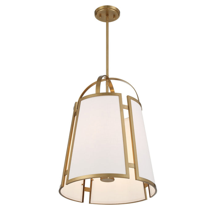 Savoy House 7-6304-4-322 Four Light Pendant, Warm Brass
